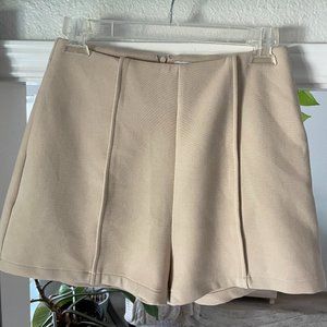 Love Bonito Size S Keilanie High Waisted Shorts - Nude/Cream
